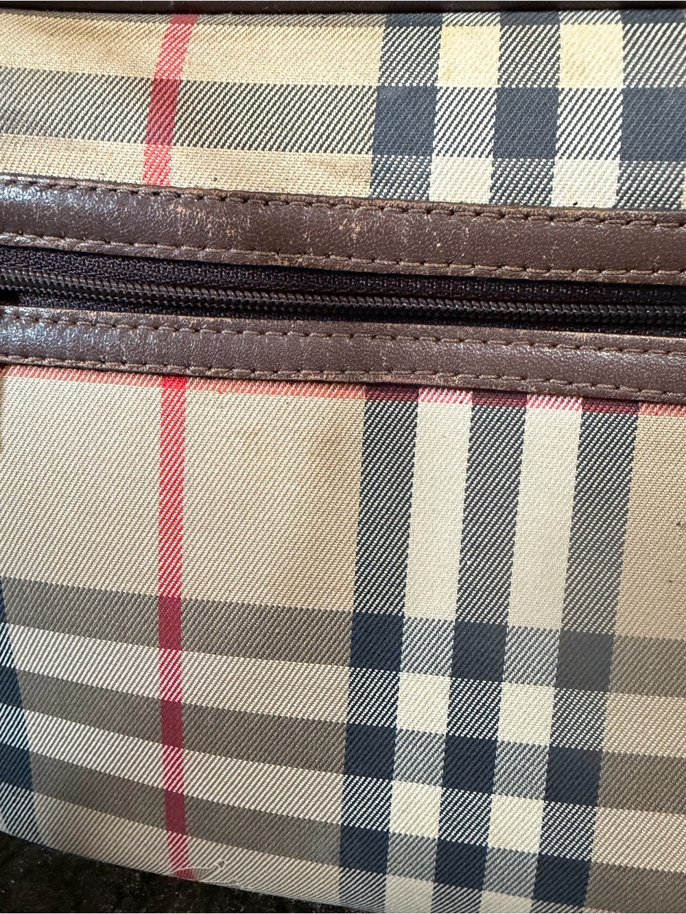 Burberry Beige Check Canvas Crossbody Bag - Picture 4 of 12